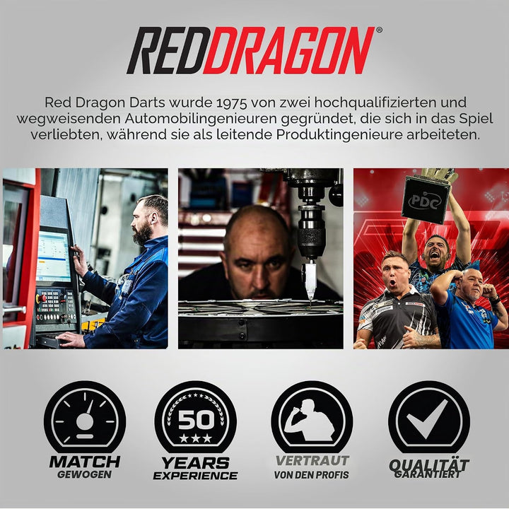RED DRAGON Javelin Serie Premium Wolfram Steeltip Darts Set mit Flüge und Schäften 22G 1, 22G 1