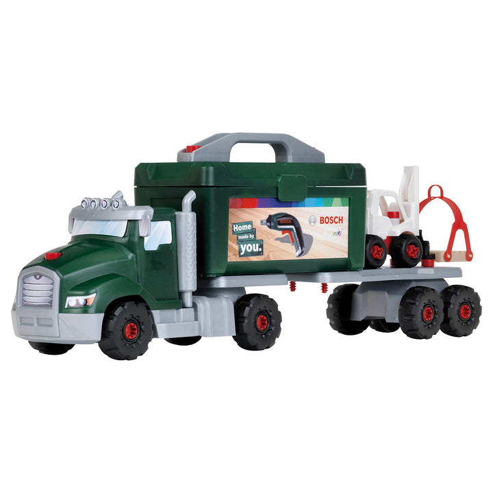 Theo Klein 8640 Bosch Schraubtruck Spiel-Set mit Ixolino I Konstruktions-Spielzeug mit Werkzeug, Gab