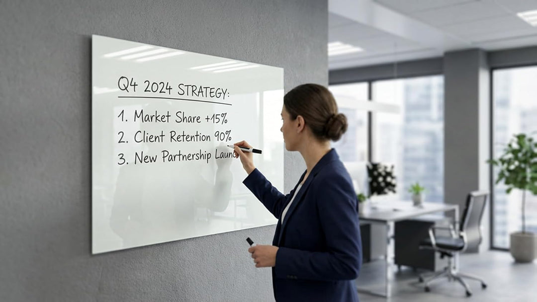 ALLboards Glasboard Magnetisch Weiss 80x60cm, Rahmenlos, Glastafel, Magnettafel, Gehärtetes Glas, We