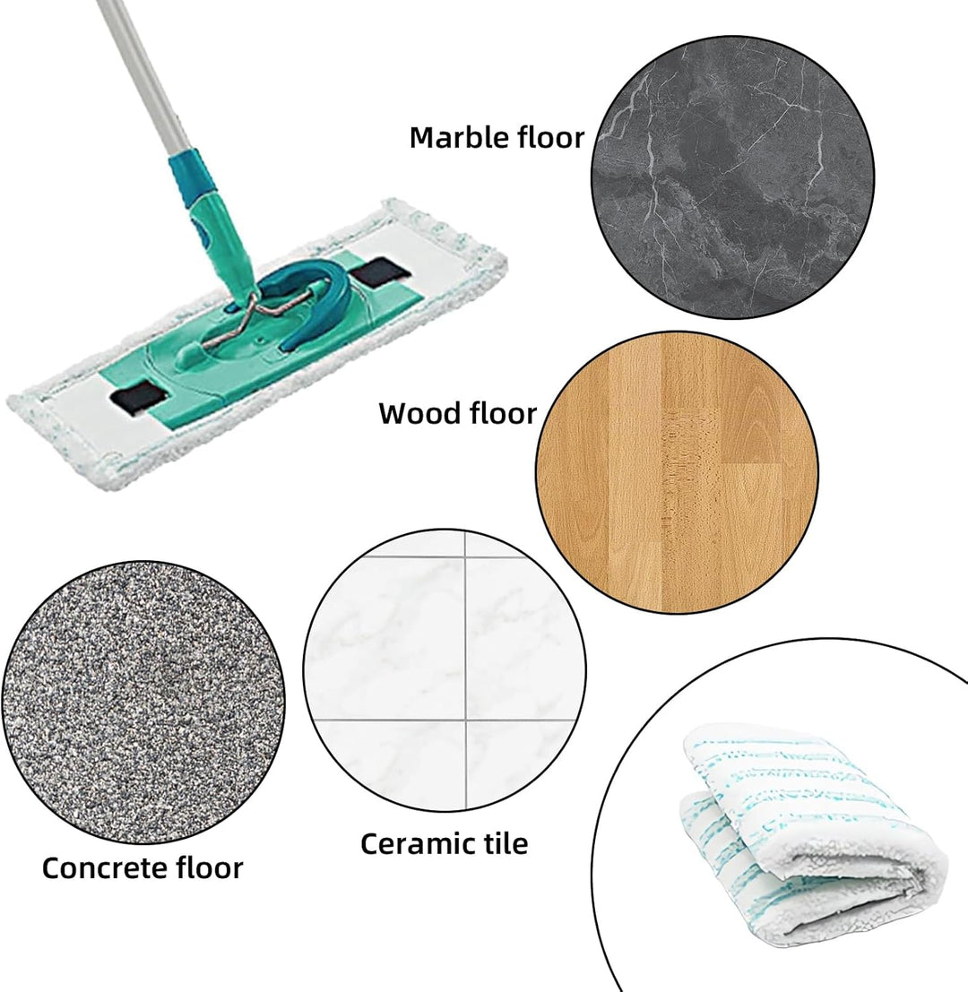 5 Stück Wischbezug für Leifheit Clean Twist M Ergo Micro Duo 38x16cm Bodenwischer Ersatzbezug für Le