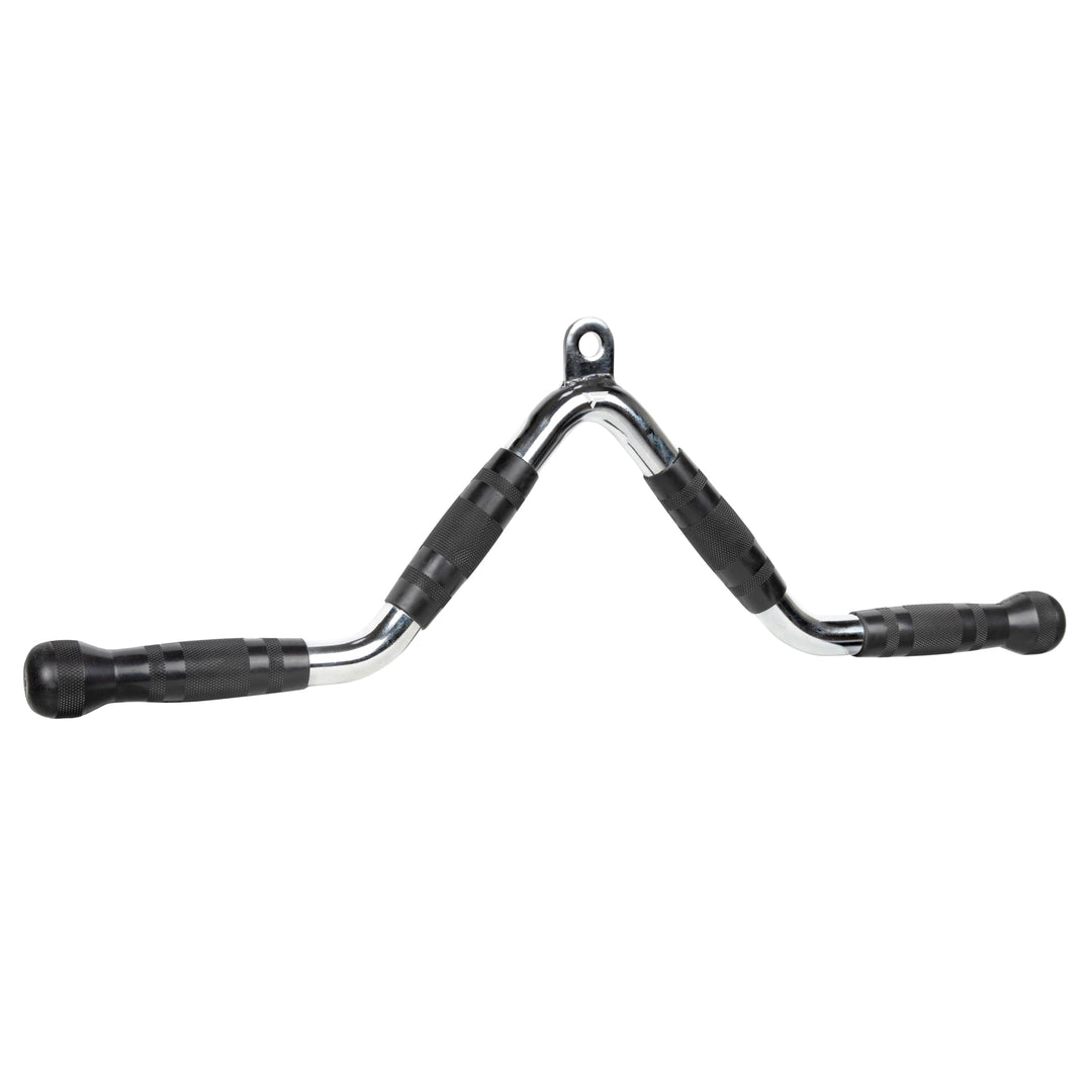VirtuFit Curlstange Griff - Trizeps Curl-Griff - r, aus Chrom - Trizeps-Griff, Bizeps Curl, Kabelzug