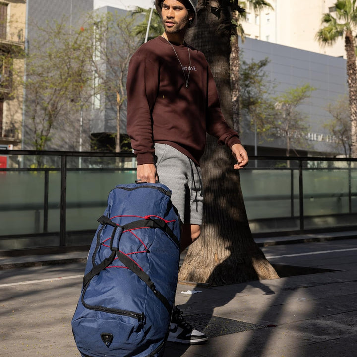 New Rebels Newark Navy Blau 3 Rolls Reisetasche - 130L erweiterbare Tasche mit Tragegriffen Und Reis
