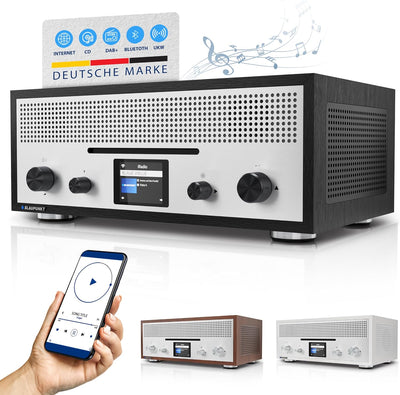 BLAUPUNKT Nostalgieradio Milano RXD 1900 DAB+ mit AUX IN und Bluetooth - 2X 15 Watt RMS Radio mit LC