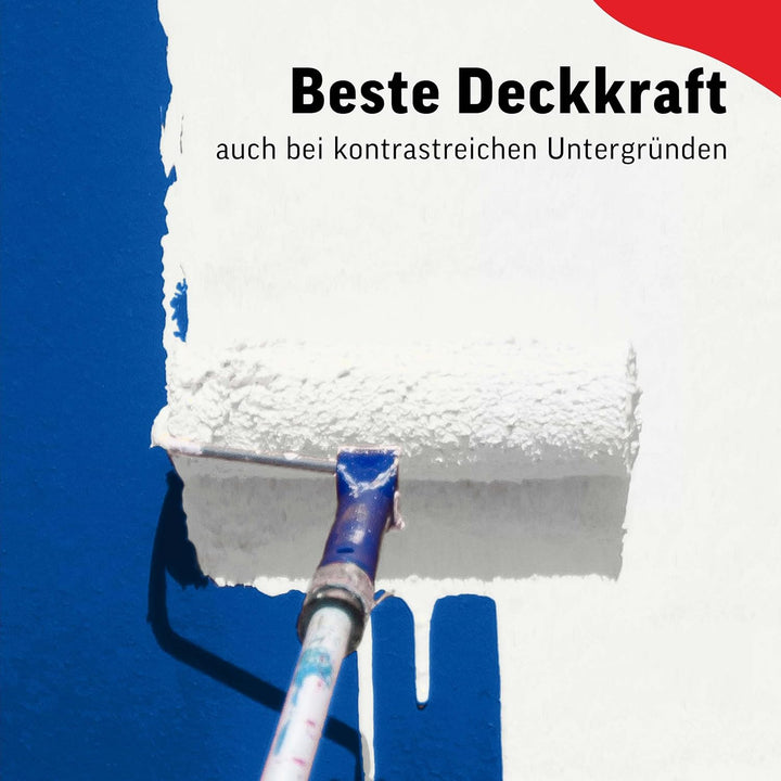 Profi Fassadenfarbe, weiss, 10 Liter, matte, wasserabweisende Aussen-Dispersion, hohe Wasserdampfdur