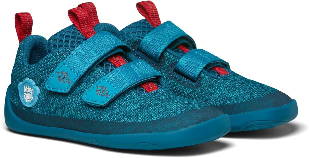 Affenzahn Minimal Sneaker Knit Happy, Hai Blau