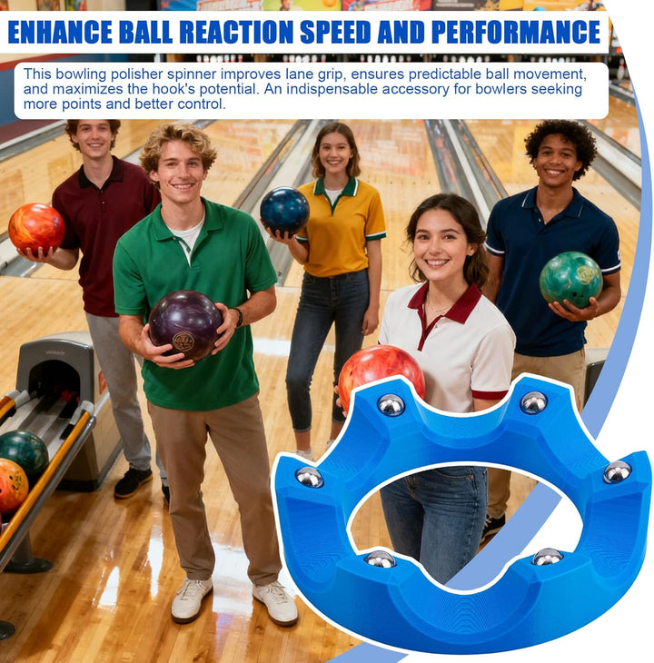 Bowlingkugel-Spinner mit Reinigungstuch, Bowlingkugel-Spinner-Ausstellungsständer Leichtgängige 360°