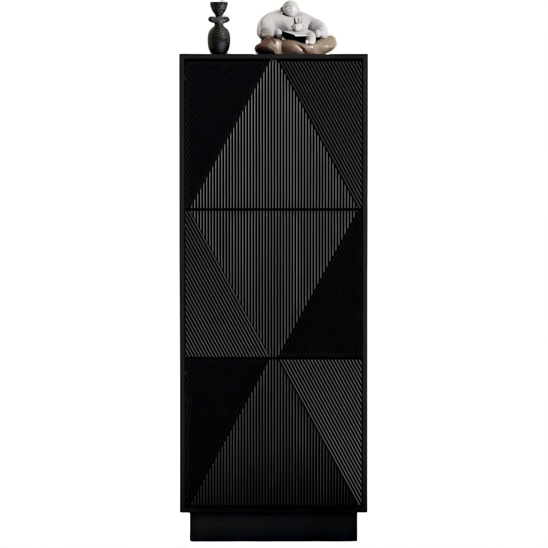UEV Schuhschrank mit 3 Klappen, Schuhkipper Schuhkommode Schuhregal schmal für Flur mit Kippschutz/D