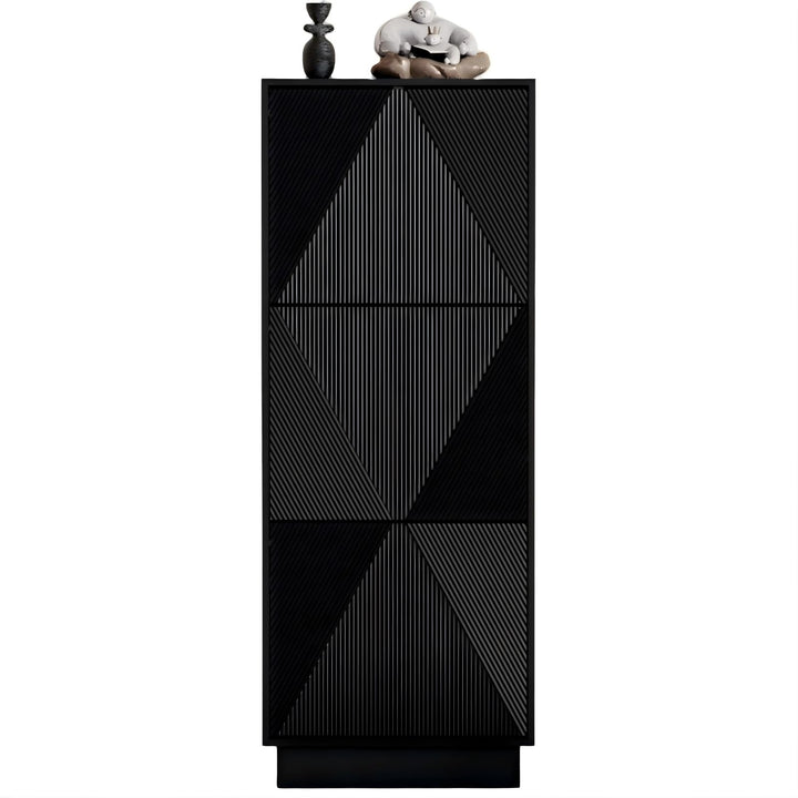 UEV Schuhschrank mit 3 Klappen, Schuhkipper Schuhkommode Schuhregal schmal für Flur mit Kippschutz/D