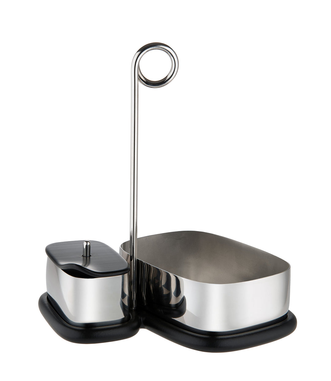 Alessi VS07 2 Bibo Set mit Tee- und Kaffeeaccessoires, bestehend aus: Zuckerdose und Mehrzweckbehält