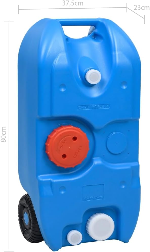vidaXL Camping Wassertank mit Rollen Wohnwagen Wohnmobil Roll Tank Abwasser Behälter Frischwasser Wa