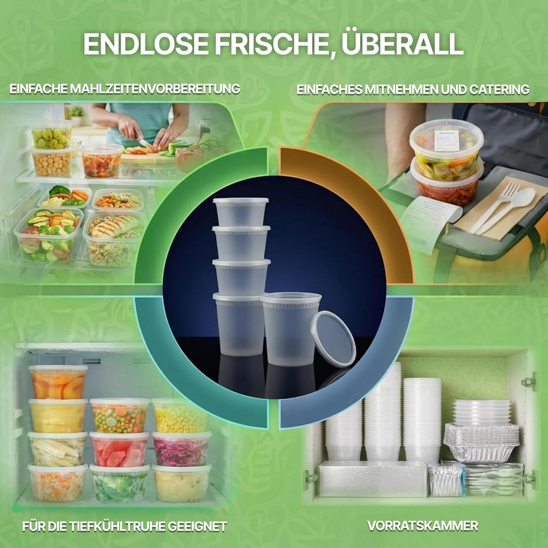 JoyServe Vorratsdosen mit Deckel Luftdicht – 48 Sets mit 54 Deckeln, 24 Vorratsdosen mit 946 ml und