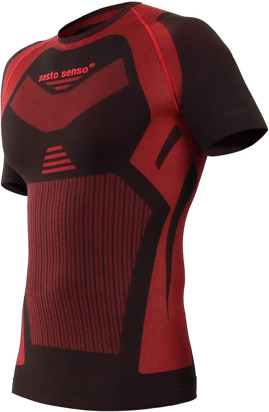 sesto senso Herren Funktionsunterwäsche Set Kurzarmhemd Leggings Schnelltrocknend Skiunterwäsche XL