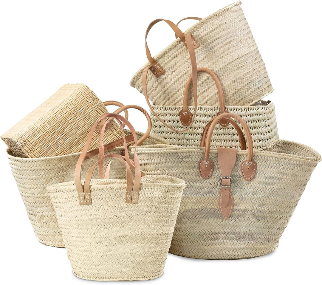 Blue Omnia, Korbtasche Damen, Korbtasche, Marktkorb, Strandtasche Korb, Korbtasche Geflochten, Flech