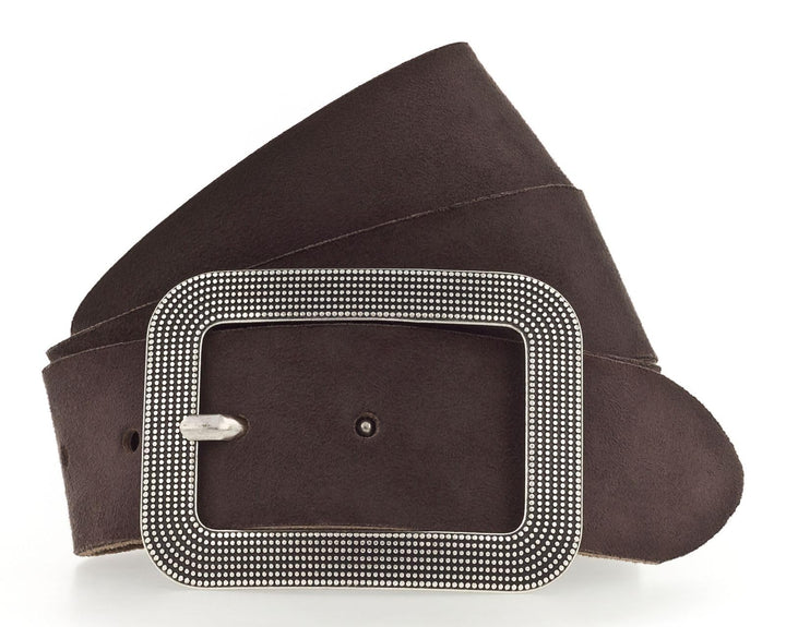 Vanzetti Classics 40mm Suede Belt W95 Dark Brown