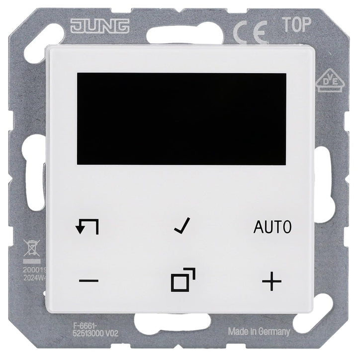 Jung TRDA1790WW Thermostat mit Standard-A-Display, alpinweiss