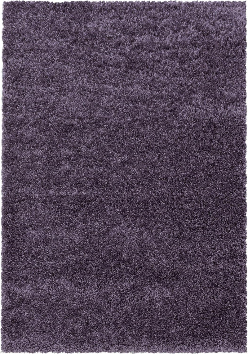 HomebyHome Teppich Wohnzimmer Shaggy Hochflor Violett Schmutzabweisend 300x400 cm Gross Einfarbig -