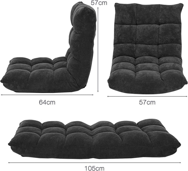GOPLUS Bodenstuhl, Bodensofa mit Rückenlehne, Bodensessel mit Schlaffunktion, Floor Chair, Lazy Sofa