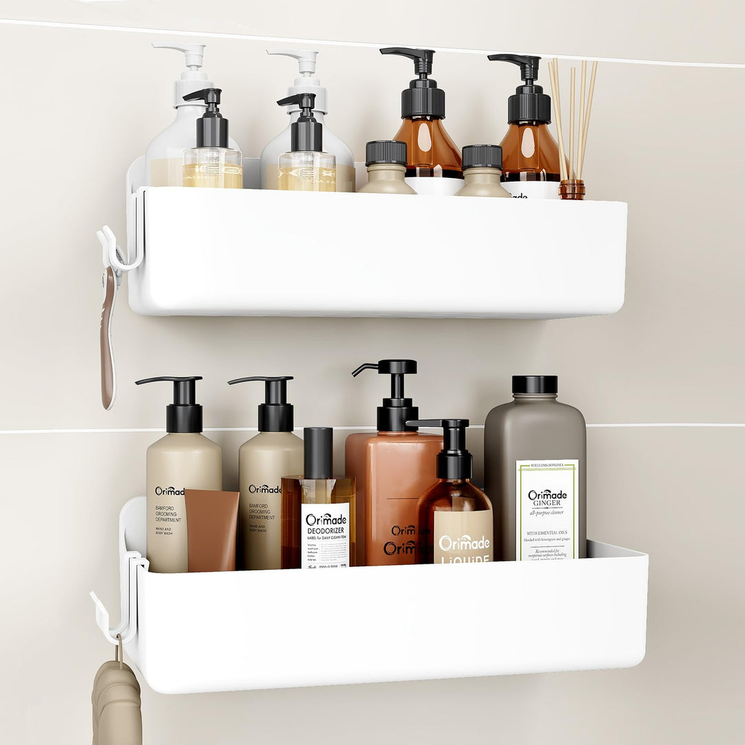 Orimade Duschablage ohne Bohren-Duschregal 2 Stück,Shampoo Halterung für Dusche Grosse Kapazität,Bad