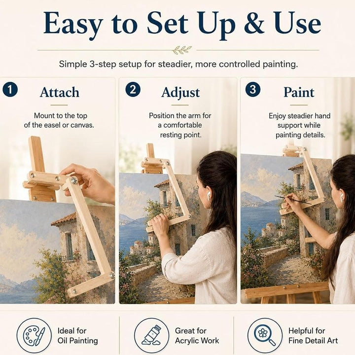Handauflage Verstellbarer Malarmstabilisator | Handauflage für Kunst und Zeichnen für Zuhause, Schul