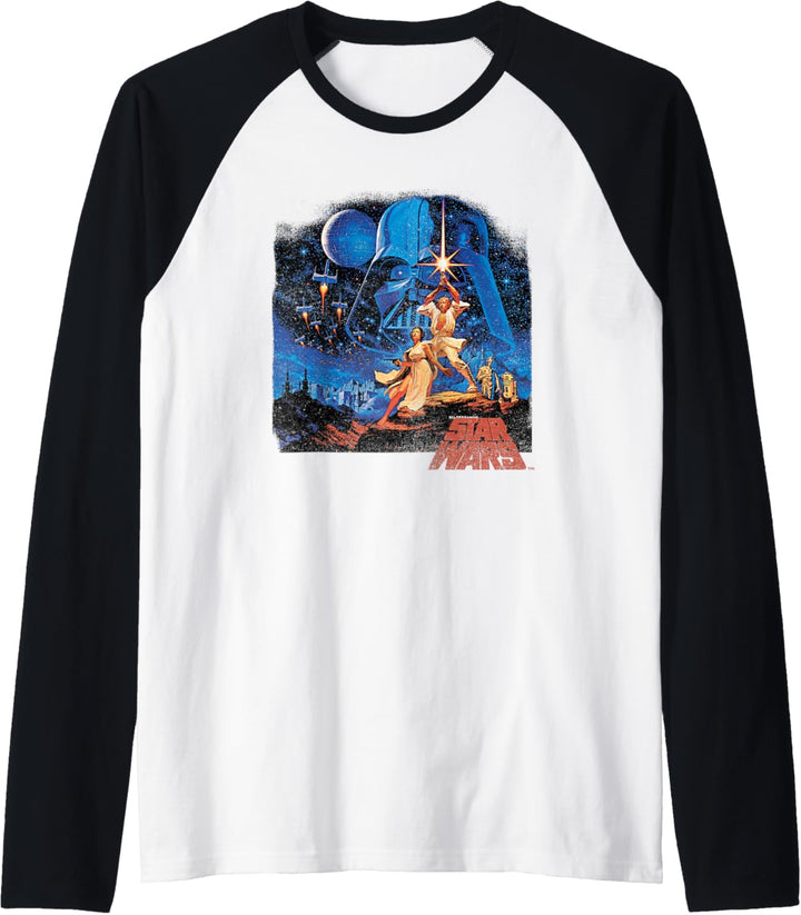 Star Wars A New Hope Classic Vintage Poster Raglan