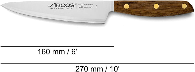 Arcos Serie Nordika - Set 3 Küchenmesser (Schälmesser + Küchenmesser + Kochmesser) - Edelstahl NITRU