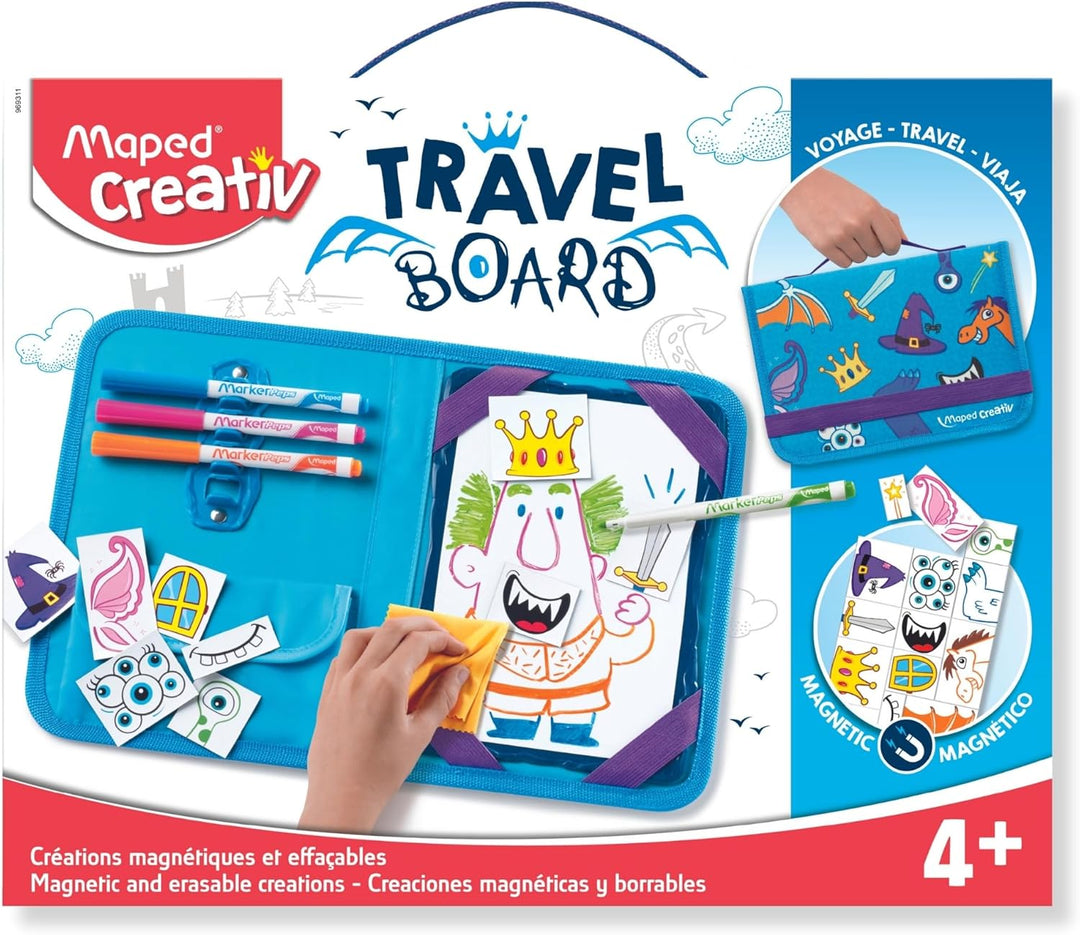 Maped 969311 CREATIV - Magnetische Tafel Travel Board Travel Board Prinzessinnen und Ritter, Travel
