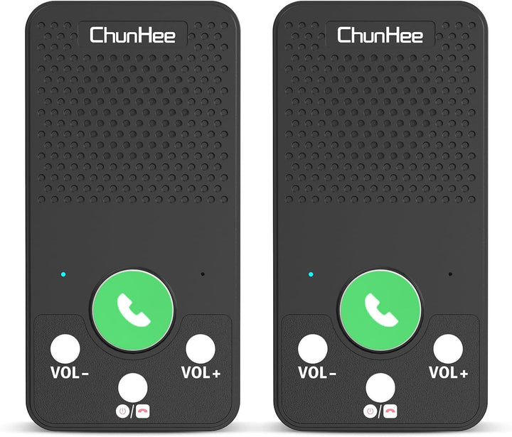 ChunHee Senioren Gegensprechanlage für Zuhause, Kabelloses Intercom 2er Set | Schnelle Hilfe per Tas