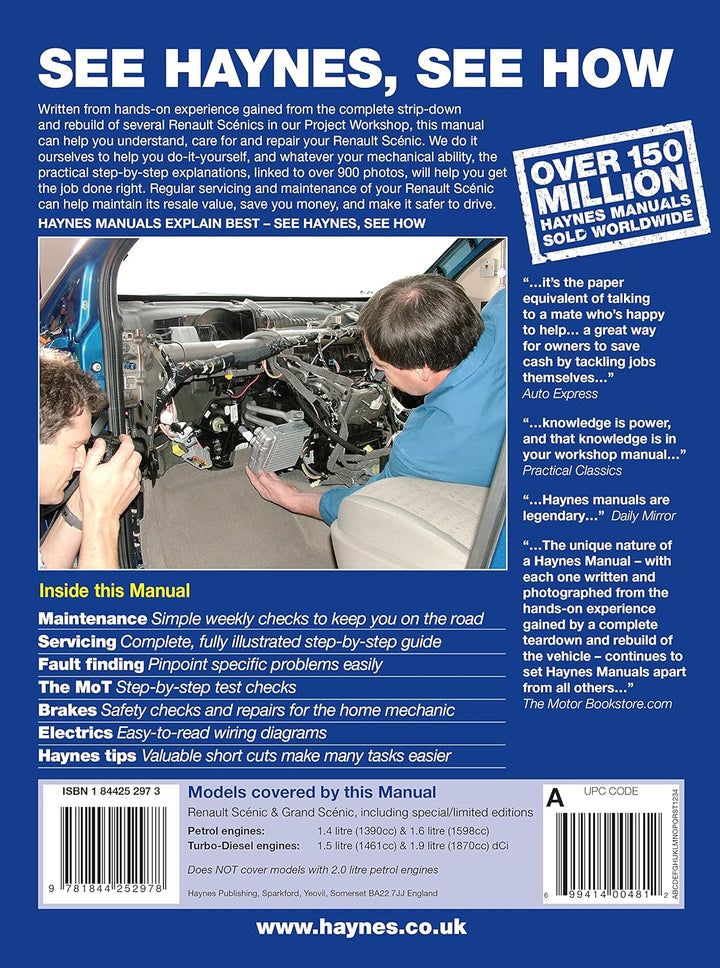 Renault Scenic, Taschenbuch