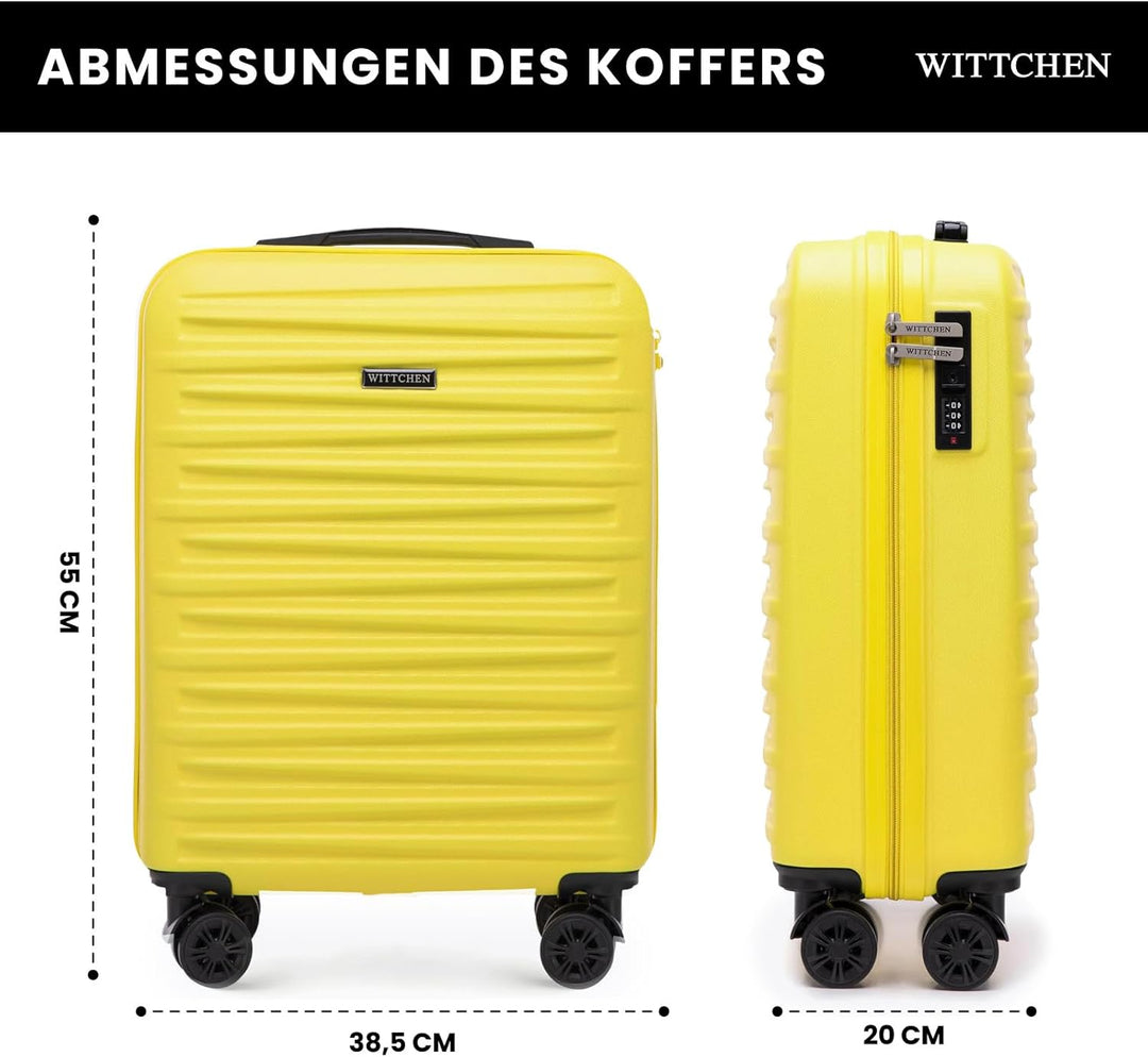 WITTCHEN Skyspeed Line Kabinenkoffer Kleines Kabinengepäck ABS Hartschalenkoffer Reisekoffer Rollkof