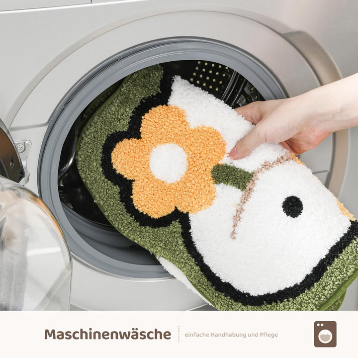 Niedlicher Badteppich Badematte für Badezimmer Rutschhemmender Weicher Badteppich für Duschen Niedli