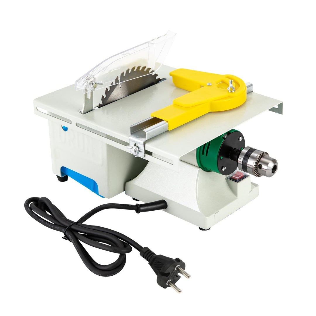 5-in-1 Mini Tischkreissäge, 750W Elektrisch Tischschleifmaschine Poliermaschine Schmuck Polierend Be