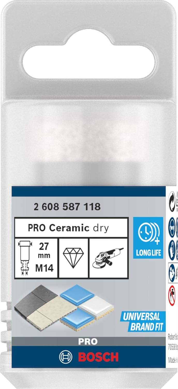 Bosch Professional 1x Diamanttrockenbohrer Dry Speed Best for Ceramic (für Trockenbohren von Hartker