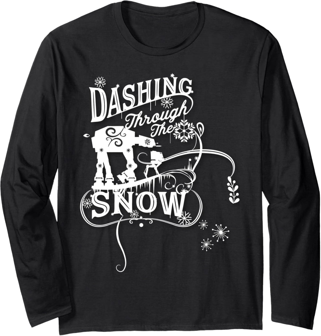 Star Wars AT-AT Dashing Through The Snow Holiday Poster Langarmshirt