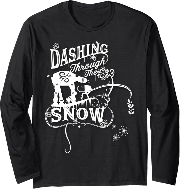 Star Wars AT-AT Dashing Through The Snow Holiday Poster Langarmshirt