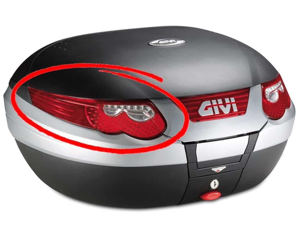 Givi Z696R Reflektor Rot mit Weisser Hintergrundfolie