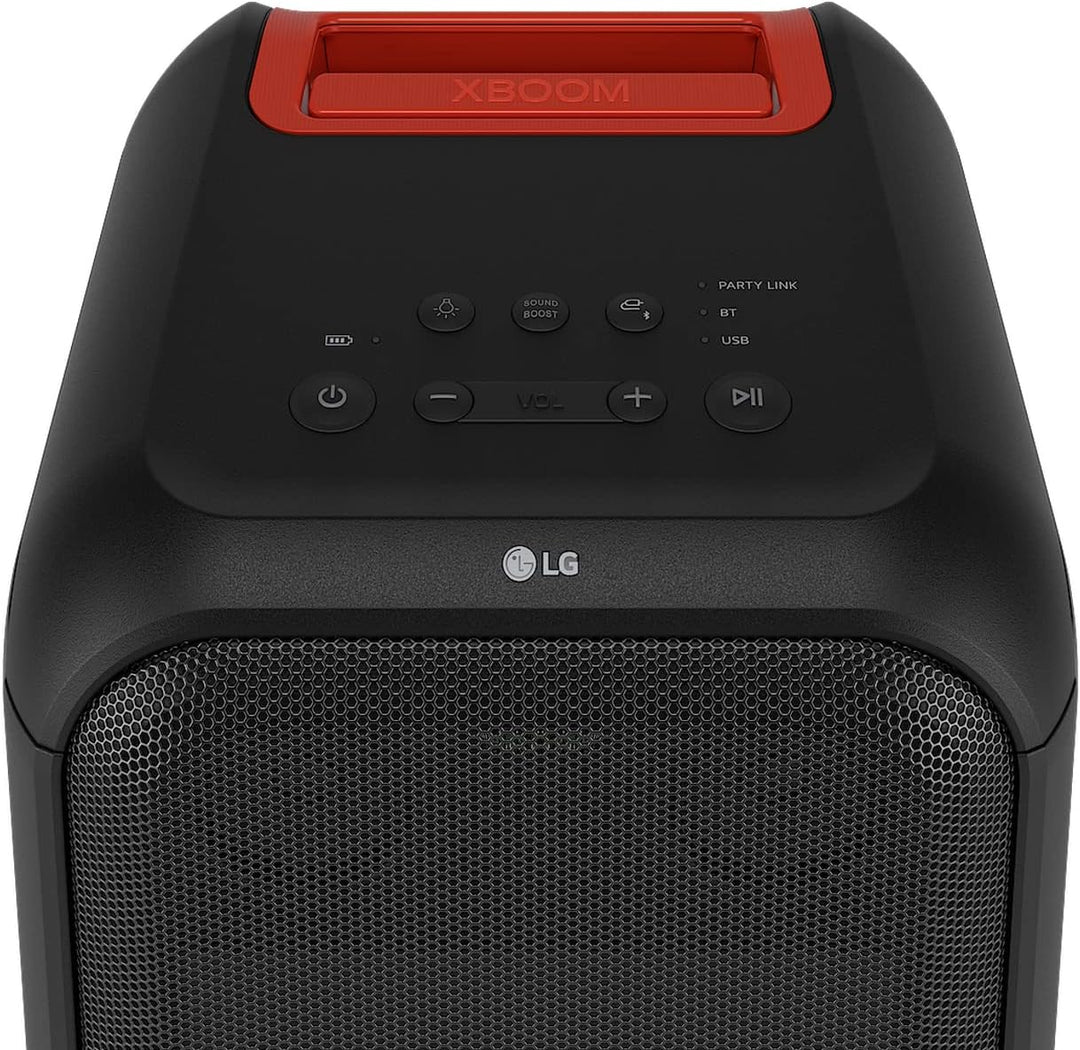 LG XBOOM XL7S, rollbares 2-Wege-Soundsystem (Karaoke- & DJ-Funktionen, Beleuchtung), Schwarz [Modell