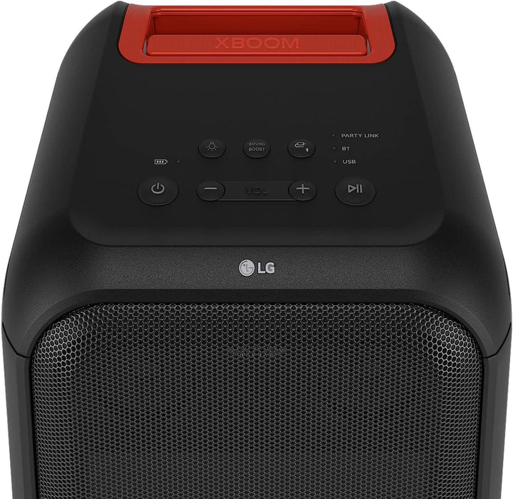 LG XBOOM XL7S, rollbares 2-Wege-Soundsystem (Karaoke- & DJ-Funktionen, Beleuchtung), Schwarz [Modell