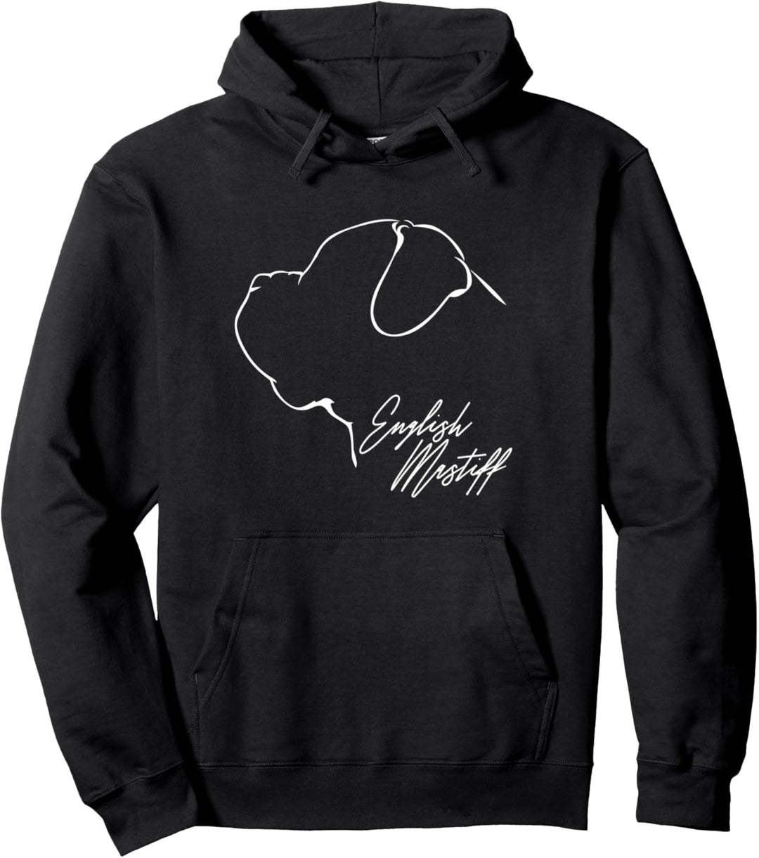 English Mastiff Profil Bullmastiff Hunderasse Hund Hunde Pullover Hoodie