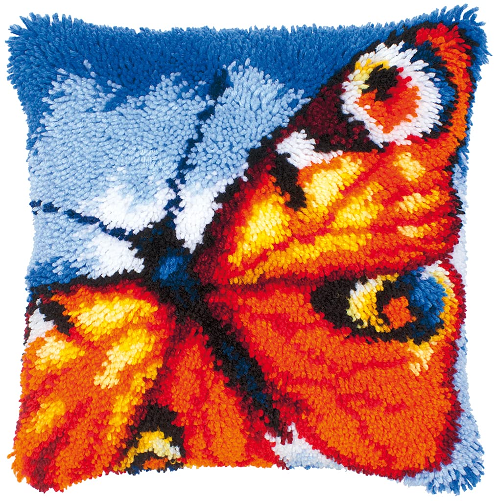 Vervaco Knüpfkissen mit Knüpfhaken, Multi Colored, 40 x 40 cm 40 x 40 cm Multi, 40 x 40 cm Multi