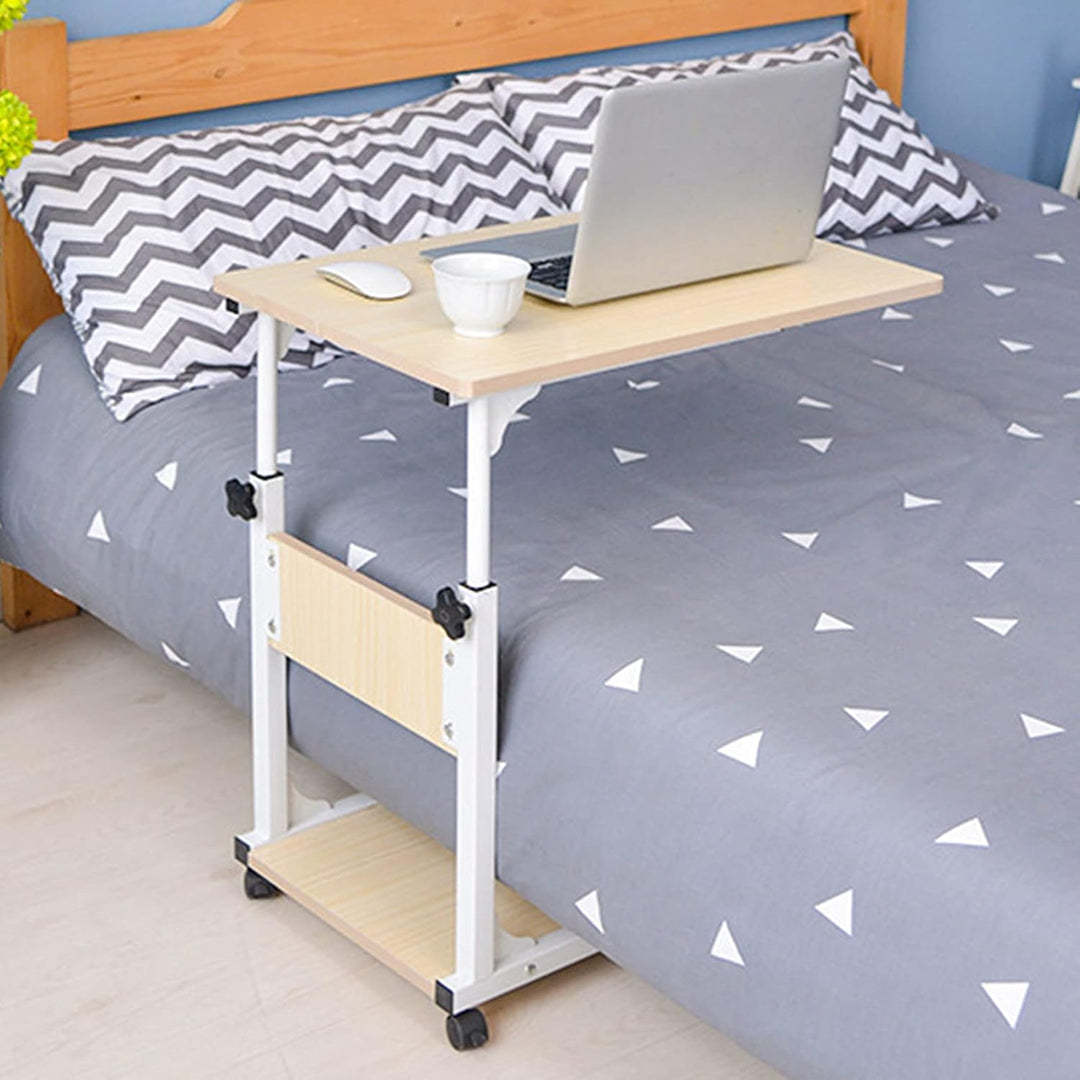 SanBouSi 2 Ebenen Pflegetisch Beistelltisch Couchtisch Sofatisch mit Rollen Mobiler Kaffeetisch Höhe