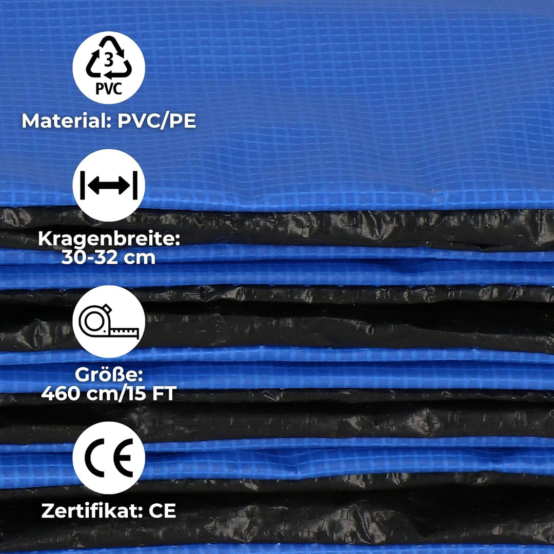 SPRINGOS Trampoline Randpolster Umrandung Ersatzteile für Trampoline Blau 460 cm, Blau 460 cm