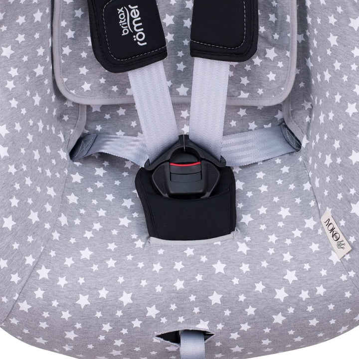JYOKO KIDS Bezug kompatibel mit Romer Britax Max Way Plus (White Star), White Star