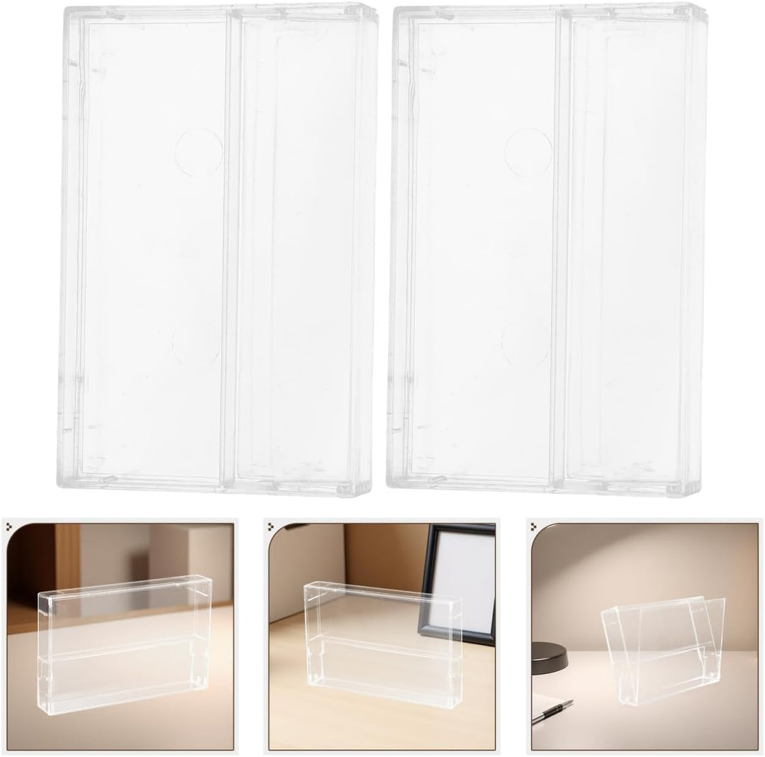 Toyvian Kassettenbox, 3Er Set Transparente Kunststoffhüllen Mit Deckel Aufnahmekassettenbox Für Musi