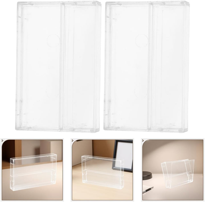 Toyvian Kassettenbox, 3Er Set Transparente Kunststoffhüllen Mit Deckel Aufnahmekassettenbox Für Musi