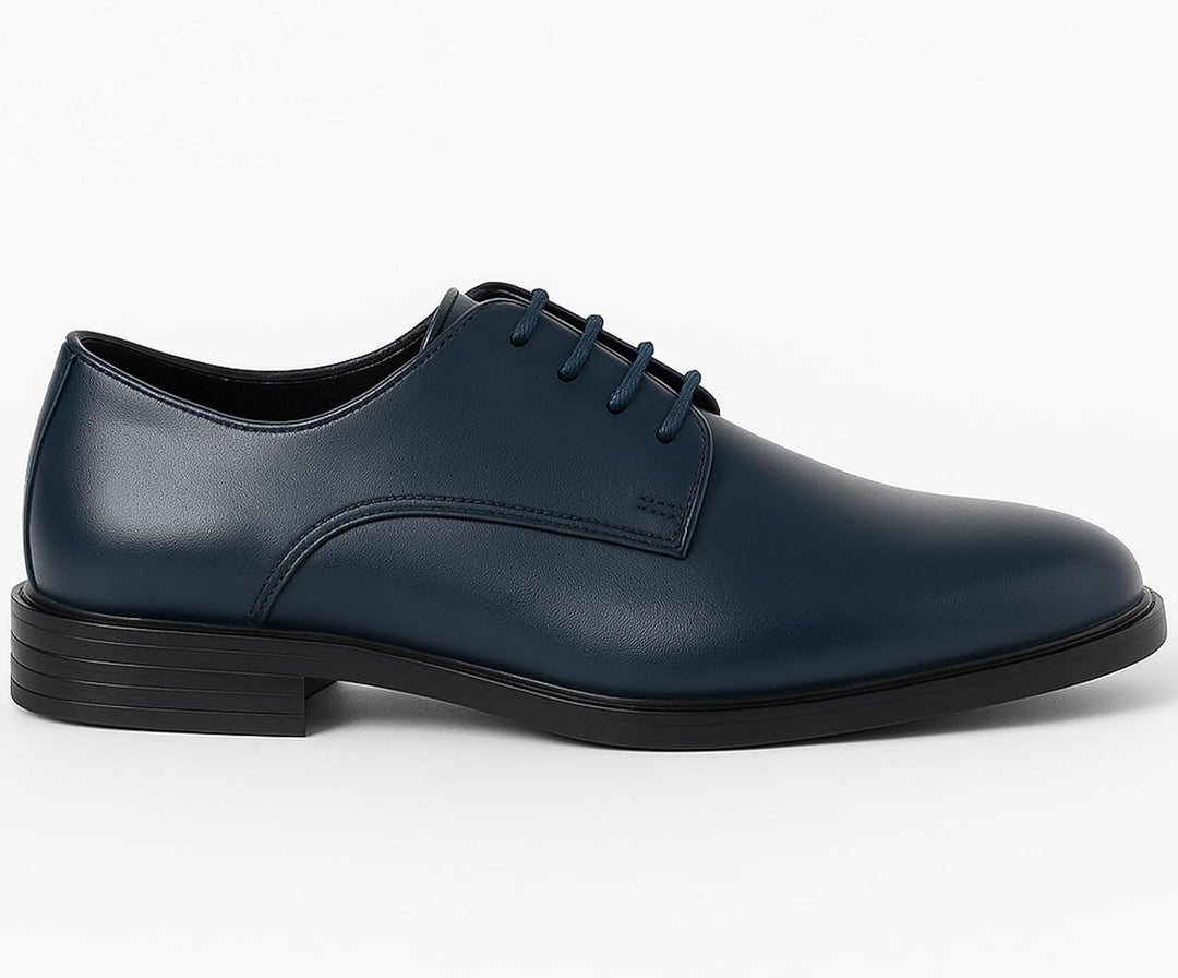 Festliche Matte Derby Schuhe zum Schnüren 22 EU Marineblau, 22 EU Marineblau
