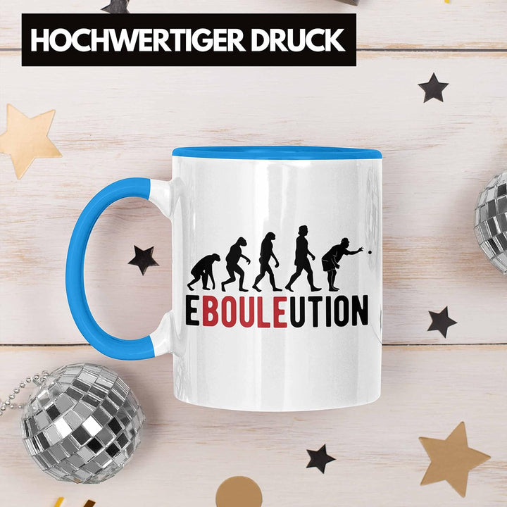 Trendation - Boule Tasse Geschenk Ebouleution Pétanque Boule-Spieler Geschenkidee Spruch (Blau), Bla