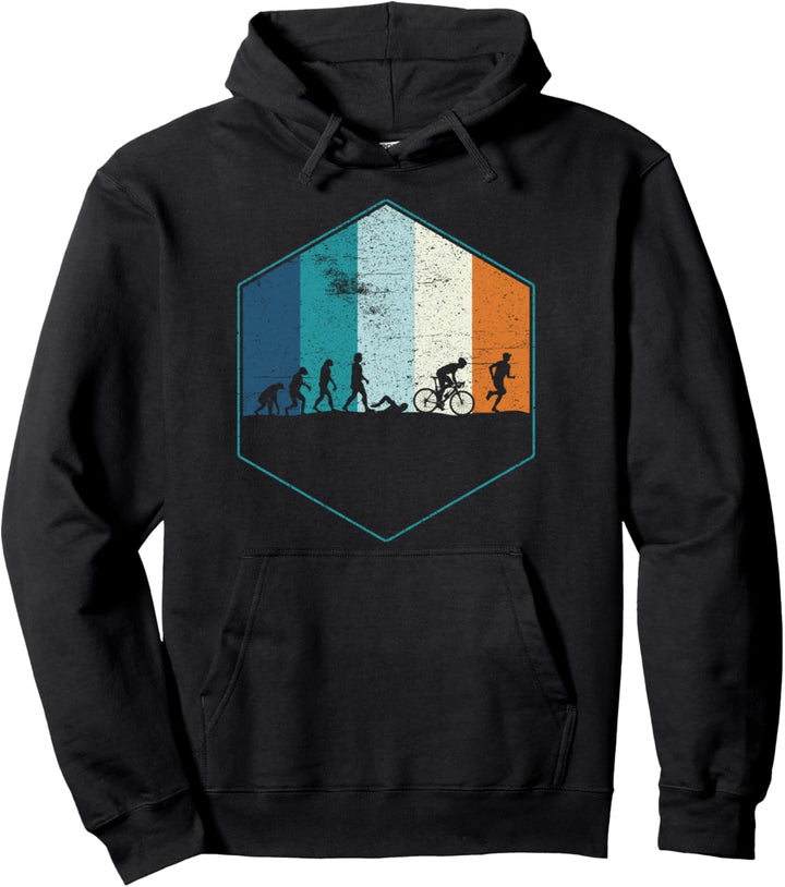 Triathlon Evolution Triathlet Läufer Schwimmer Geschenk Pullover Hoodie