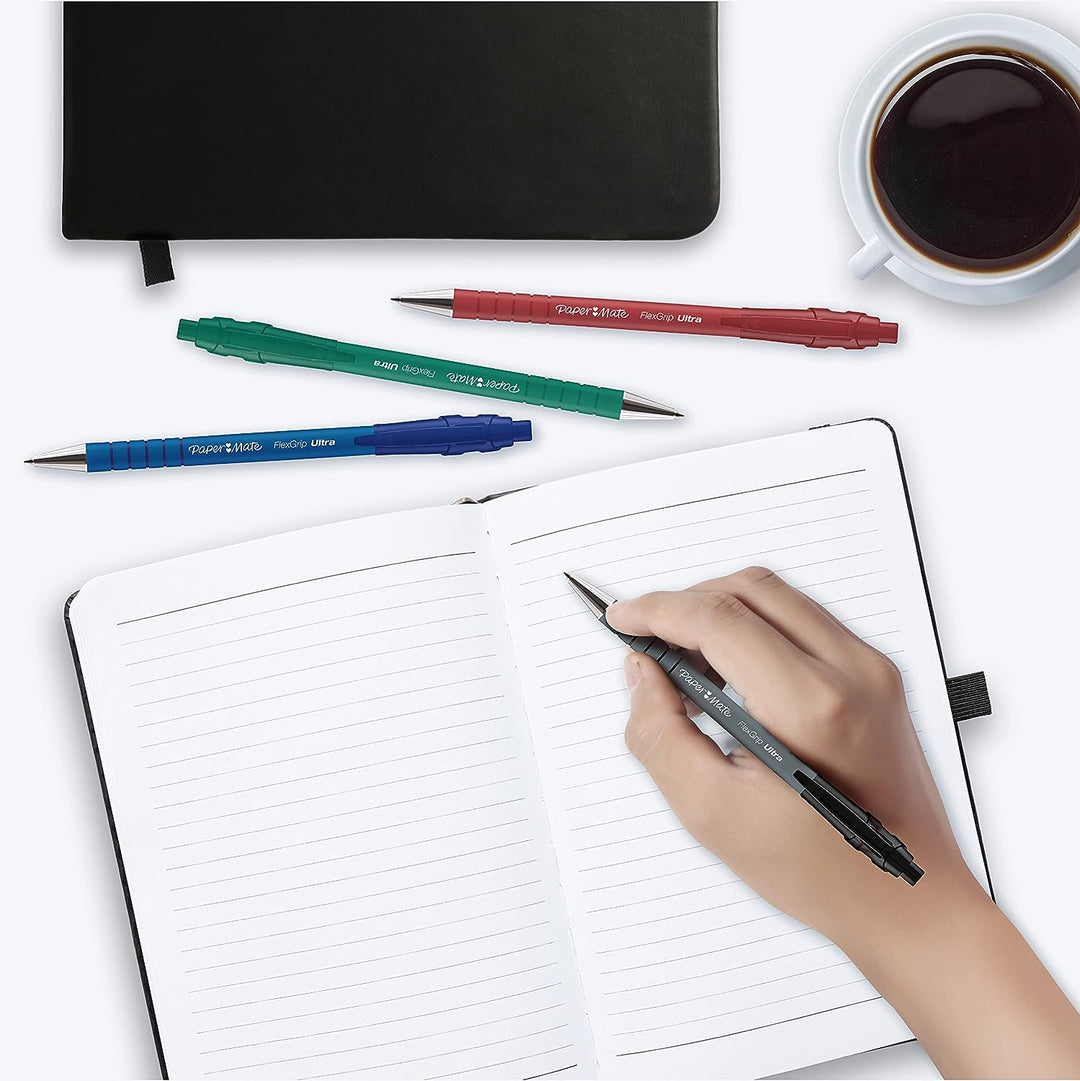 Paper Mate Flexgrip Ultra Druckkugelschreiber | mittlere Spitze (1,0 mm) | blaue Tinte | 36 Stück Mi