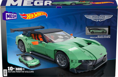 MEGA Hot Wheels Aston Martin Vulcan - Grosses Bauspielzeug im Massstab 1:18 mit 986 Teilen für Fans