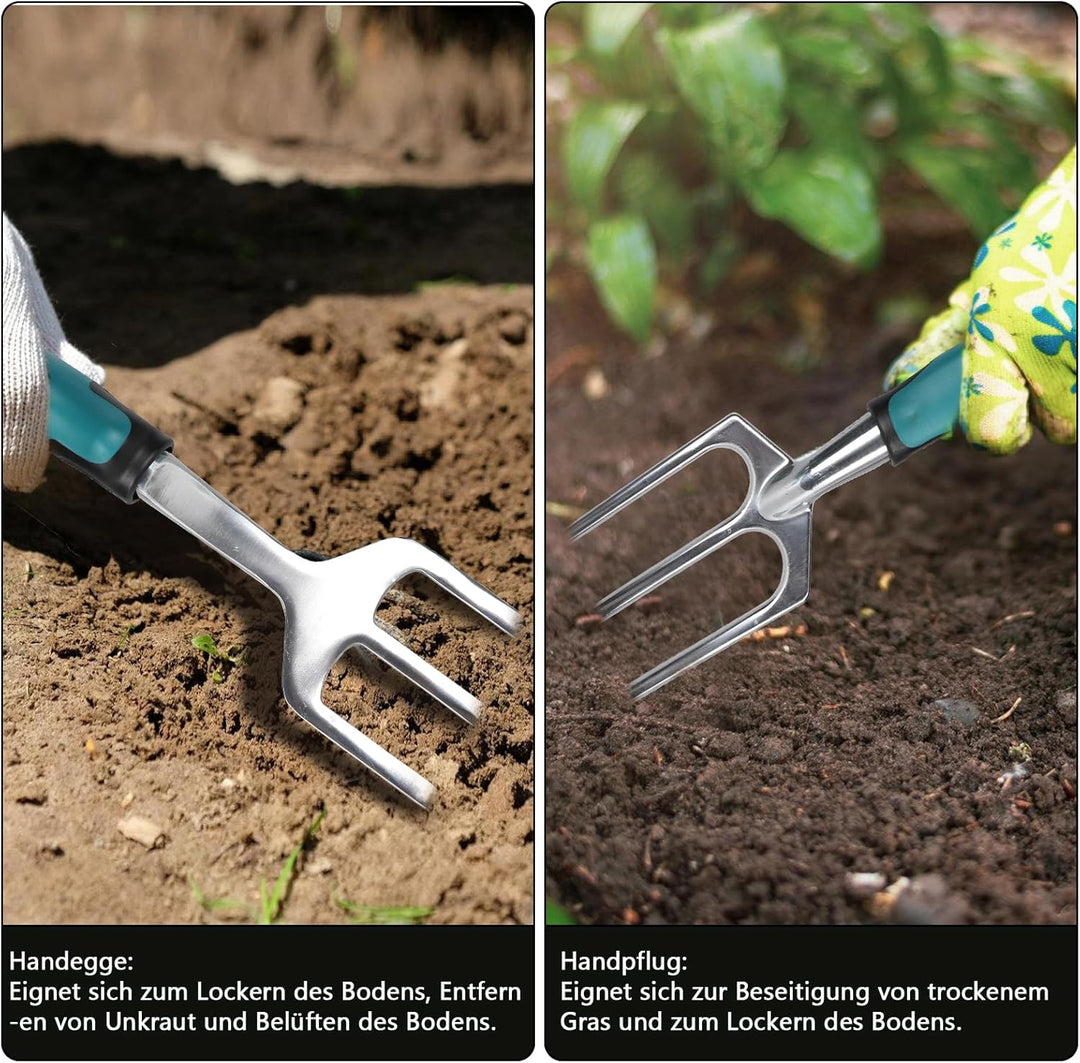 Gartengeräte, Gartengeräte-Set, Leichte Aluminiumlegierung Rostbeständig, Gartengeräte-Set, ideale G